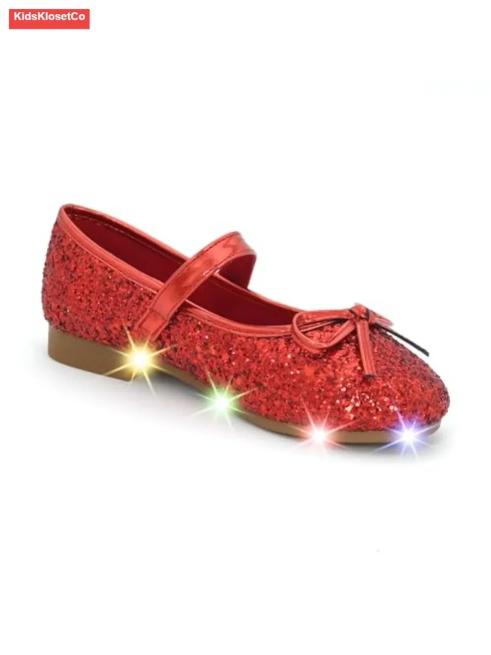 Toddler Girls Light Up Ballet Flats - Dressy Bow Mary Jane Shoes